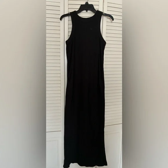 Old Navy Black Ribbed Maternity Maxi Dress (M) - Picture 1 of 6